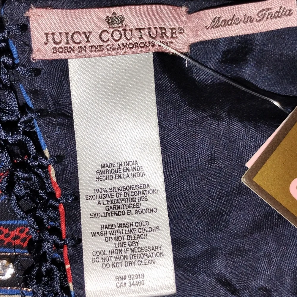 JUICY COUTURE BEADED SILK WRAP NWT